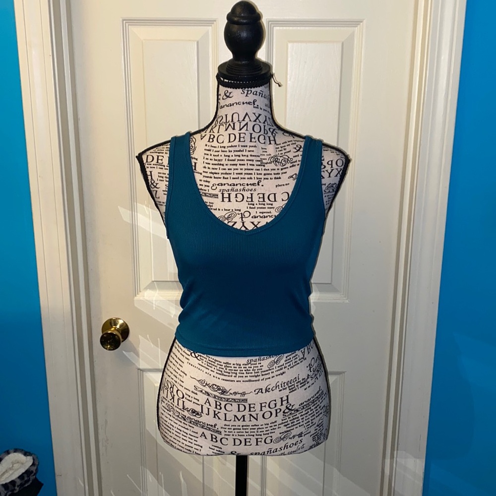 Sexy forest green crop top